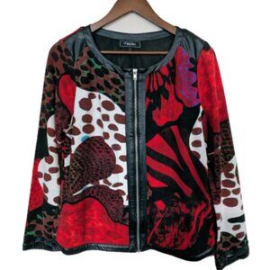 NWOT Minkas Artsy Stretch Knit Jacket Cardigan Size L